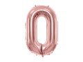 Number 0 rosegold SuperShape Foil Balloon - 86 cm - 1 pc