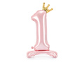 Number 1 Pastel Pink Standing Foil Balloon - 84 cm - 1 pc