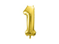 Number 1 gold SuperShape Foil Balloon - 86 cm - 1 pc