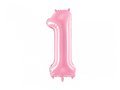 Number 1 pink SuperShape Foil Balloon - 86 cm - 1 pc