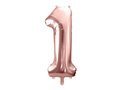 Number 1 rosegold SuperShape Foil Balloon - 86 cm - 1 pc