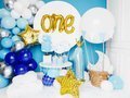 Number 1 sky blue SuperShape Foil Balloon - 90 cm - 1 pc