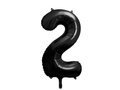 Number 2 black SuperShape Foil Balloon - 86 cm - 1 pc