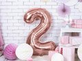 Number 2 rosegold SuperShape Foil Balloon - 86 cm - 1 pc