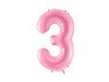 Number 3 pink SuperShape Foil Balloon - 86 cm - 1 pc