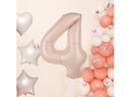 Number 4 Carmel Foil Balloon - 100 cm - 1 pc