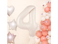 Number 4 Milk Cream Foil Balloon - 100 cm - 1 pc