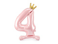 Number 4 Pastel Pink Standing Foil Balloon - 84 cm - 1 pc