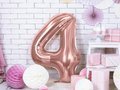 Number 4 rosegold SuperShape Foil Balloon - 86 cm - 1 pc