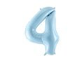 Number 4 sky blue SuperShape Foil Balloon - 86 cm - 1 pc