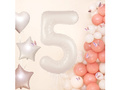 Number 5 Milk Cream Foil Balloon - 100 cm - 1 pc