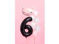 Number 6 black SuperShape Foil Balloon - 86 cm - 1 pc