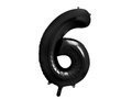 Number 6 black SuperShape Foil Balloon - 86 cm - 1 pc