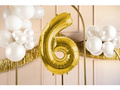 Number 6 gold SuperShape Foil Balloon - 86 cm - 1 pc