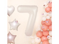 Number 7 Milk Cream Foil Balloon - 100 cm - 1 pc