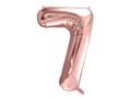 Number 7 rosegold SuperShape Foil Balloon - 86 cm - 1 pc