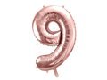 Number 9 rosegold SuperShape Foil Balloon - 86 cm - 1 pc