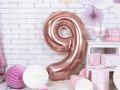 Number 9 rosegold SuperShape Foil Balloon - 86 cm - 1 pc