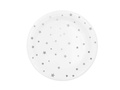 Paper plates white with silver stars - 18 cm - 6 pcs.