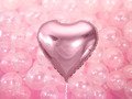 Pink metallic Heart Foil Balloon - 61 cm - 1 pc