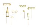 Props on a stick, mix, gold - 8 pcs.