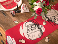 Red table runner Santa