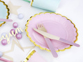 Set of wooden cutlery pink - 18 pcs.