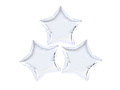 Silver Star foil balloons - 23 cm - 3 pcs.