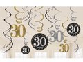 Swirl Decorations 30 Sparkling Celebration - Silver & Gold - 12 pc