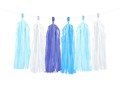 Tassel Garland white & blue - 150 cm - 1 pc