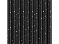 Tube straws black with silver dots - 10 pcs.