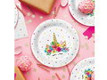 Unicorn birthday plates - 23 cm - 8 pcs.