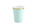 Mint cups with gold rim - 220 ml - 6 pcs.