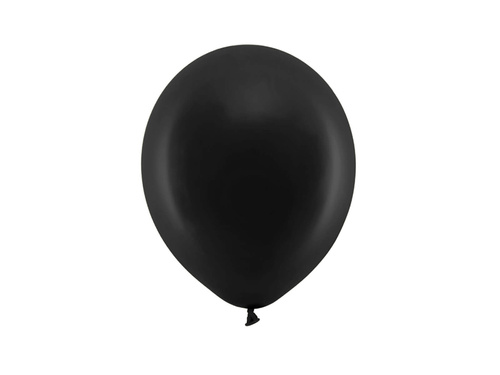 Rainbow pastel black balloons - 30 cm - 100 pcs.