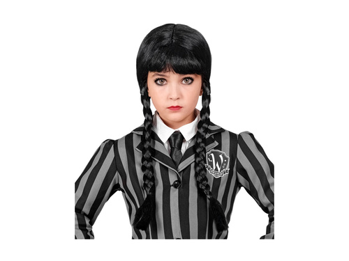 Peruka czarna z warkoczami