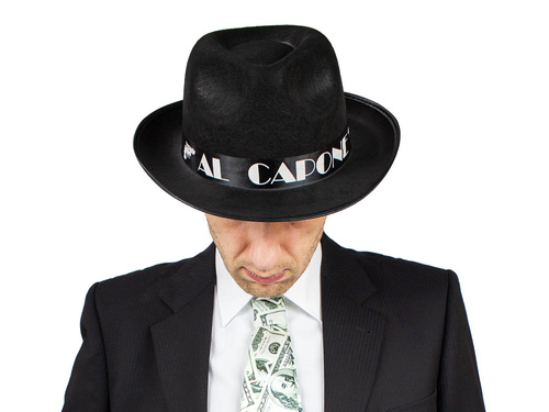 Al Capone gangster hat - black - 1 piece.