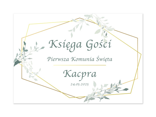 Personalized sticker for wedding guest book - 1 pc.