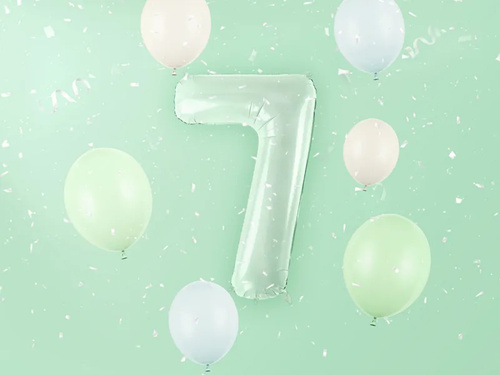 Number 7 Green Foil Balloon - 72 cm - 1 pc