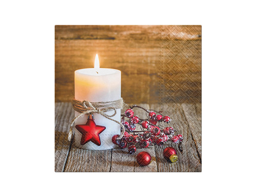 Christmas napkins Christmas Candle - 33 cm - 20 pcs.