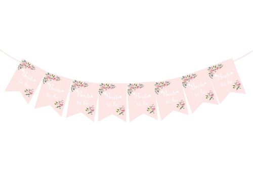 Bride to be pink bachelorette party banner - 250 cm - 1 pcs.