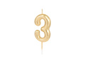 Gold Candle no 3 - 1 pc