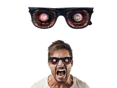 Zombie glasses - 1 pc