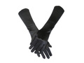 Pair of black satin gloves - 45 cm