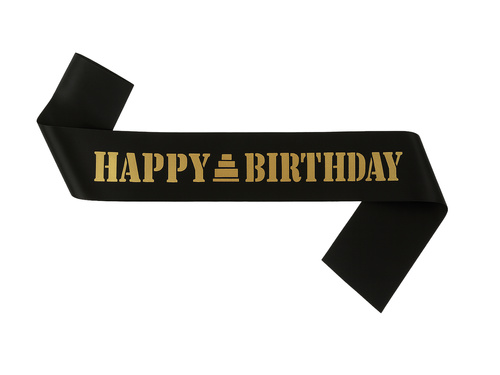 Black Sash Happy Birthday - 1 szt.