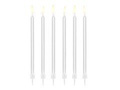 Birthday candles white - 14 cm - 12 pcs.