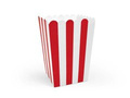 Pudełka na popcorn w biało-czerwone paski Piraci - 6 szt.