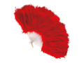 Red feather fan