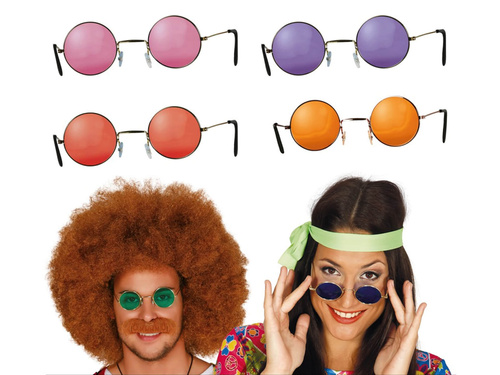 Okulary w stylu hippie  - 1 szt.