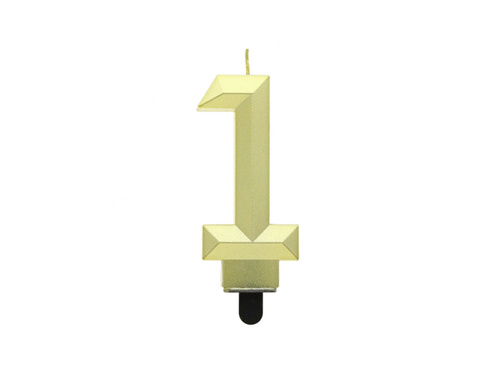 Candle number diamond gold - 1 - one