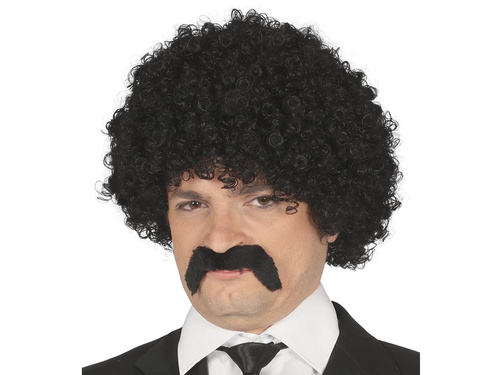 Black curly man's wig